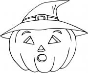 Printable Funny Jack O Lantern Witch coloring pages