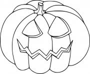 Printable Fat Jack O Lantern coloring pages