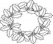 Printable Poinsettia Shaped a Wreath coloring pages