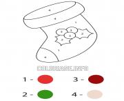 Christmas stocking kids color by number