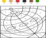 magic christmas ball number kindergarten color by number