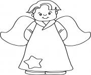 Printable Simple Young Angel coloring pages