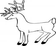 Printable Thin Reindeer coloring pages