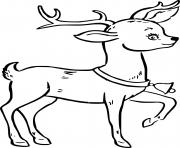 Printable Little Reindeer with a Bell coloring pages