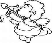 Printable Cute Cupid Shooting coloring pages