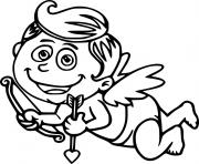 Printable Flying Cupid coloring pages