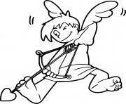 Printable Cupid Shooting coloring pages
