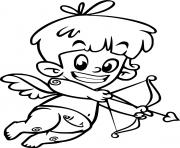 Printable Girl Cupid coloring pages
