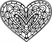 Printable Heart with Various Patterns coloring pages