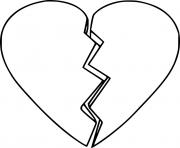 Printable Broken Heart coloring pages