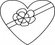 Printable Heart with a Flower coloring pages