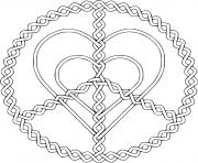 Printable Rope Forming Heart coloring pages
