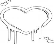 Printable Melting Heart coloring pages