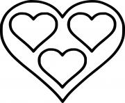 Printable Small Hearts in a Big Heart coloring pages