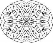 Printable Hearts Shaped a Circle coloring pages