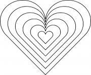 Printable Recursive Heart coloring pages