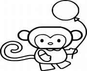 Monkey Holds a Balloon