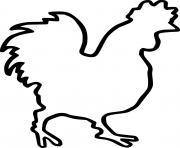 Rooster Outline
