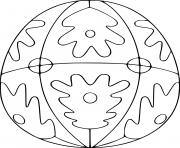 Printable Easter Egg with Tree Patterns coloring pages