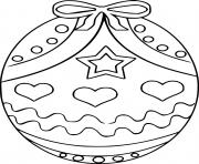 Printable Easter Egg with Star and Hearts coloring pages