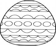 Printable Easter Egg with Egg Patterns coloring pages