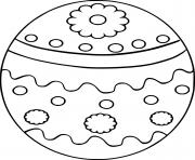Printable Easter Egg with Gear Patterns coloring pages