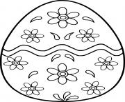 Printable Small Flower Patterns Easter Egg coloring pages