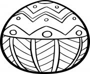 Printable Easter Egg with Leaf Patterns coloring pages