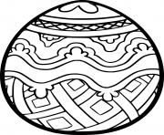 Printable Easter Egg with Odd Patterns coloring pages