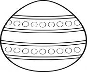 Easter Egg with Line and Circle Patterns
