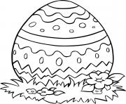 Printable Easter Egg on the Grass coloring pages