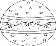 Printable Small Star Pattern Easter Egg coloring pages