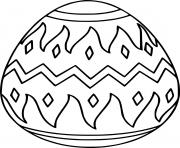 Printable Easter Egg with Fire Patterns coloring pages