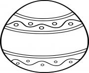 Printable Easter Egg with Simple Patterns coloring pages