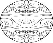 Printable Easter Egg with Ancient Patterns coloring pages
