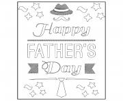 Printable happy fathers day cool doodle coloring pages