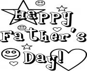 Printable Happy Fathers Day Doodle coloring pages