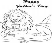 Printable Happy Fathers Day and Lion King coloring pages