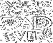 Printable You Are the Best Dad Ever coloring pages