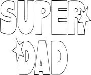 Printable Super Dad Doodle coloring pages
