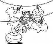 Printable Buzz Lightyear at Halloween coloring pages
