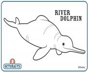 Printable river dolphin octonaut creature coloring pages