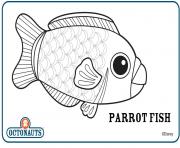 Printable parrot fish octonaut creature coloring pages