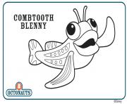 Printable combtooth blenny octonaut creature coloring pages