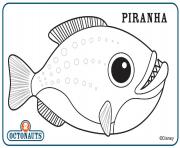 Printable piranha octonaut creature coloring pages