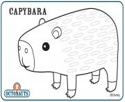 Printable capybara octonautes creature coloring pages