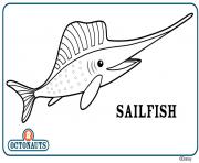 Printable sailfish octonaut creature coloring pages