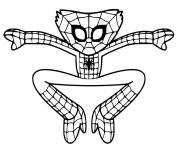 Printable Huggy Wuggy Spider man coloring pages