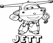 Printable Jett from Super Wings coloring pages