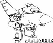 Printable Jerome from Super Wings coloring pages